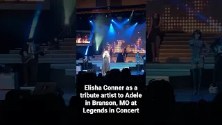 Me performing as a tribute artist to Adele at Legends in Concert, Branson, MO