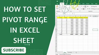 How To Set Pivot Range In Excel Sheet