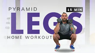 15 min Pyramid Lower Body Dumbbell Workout from home | Push day exercises