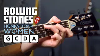 Play 'Honkey Tonk Women' by The Rolling Stones - simplified beginner friendly tutorial