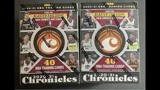 2020-21 Panini Chronicles Basketball Blaster Box x2 Lamelo Balls on top of Lamelo Balls