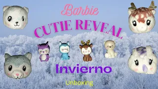 Barbies Cutie Reveal Winter (ciervo, búho, husky, oso polar) (unboxing)