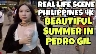 BEAUTIFUL SUMMER PEDRO GIL STREET ERMITA MANILA WALKING TOUR IN PHILIPPINES 4K