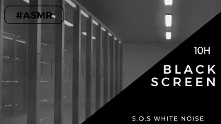 ⚫ ASMR Server Room 💻 [Black Screen]  White Noise 🎧 Data Center Fan Sounds for Sleep