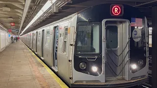 NYC Subway: IND Eighth Ave Line Action! E, F, M, R Trains!