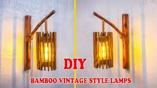 Ideas For Making Vintage Style Lamps From Bamboo | Wall Lights Design Ideas From Bamboo | BinCrafts