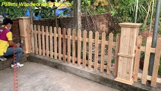 Project On Recycling and Reusing Most Innovative & Unique Pallets // Garden Fence Ideas And Design