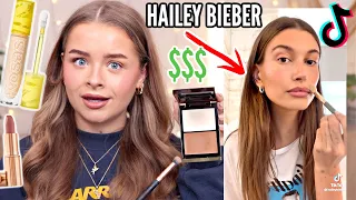 I tried HAILEY BIEBER'S makeup routine!!! 💰