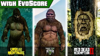 Evolution of Bigfoot in GTA and Red Dead Games | with EvoScore (2020)