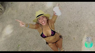 Drone Video in front of Cenote - outside of Cancun/ Tulum, Mexico