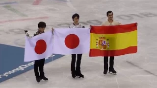 2018-02-17 Men's medalists with flags