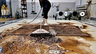 Restoration of a carpet kept outside for years | oddly satisfying ASMR |  Speeded Up