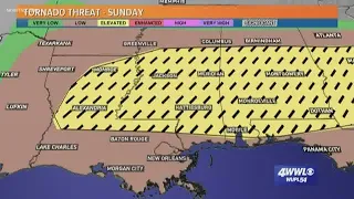 Payton's Saturday Forecast:  Severe weather possible Saturday & Sunday