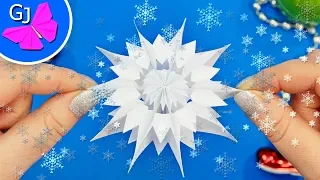 DIY Paper Snowflakes - How to make Cool 3D Snowflake for Merry Christmas