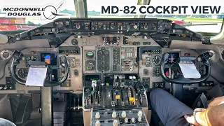 McDonnel Douglas MD-82 COCKPIT VIEW, GPWS Demo & Cabin Tour | European Air Charter at STR [4K]