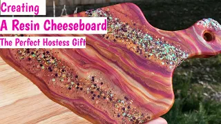 Making A Resin Cheeseboard For Fall, the Perfect Functional Art Gift!