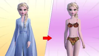 Frozen: Elsa Glow Up - Disney Princesses Transformation