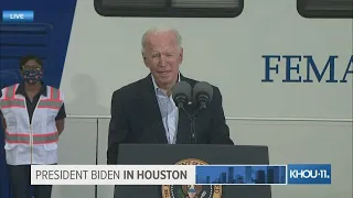 Biden in Houston: President speaks at COVID vaccine site at NRG Park