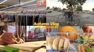 Autumn Vlog } Cozy day in the life - Books, Thrifting, Groceries, Art