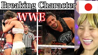 Watch with Japanese Female 20 Times WWE Wrestlers Broke Character on Live TV TNTL REACTION!!