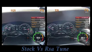 BMW G30 520i RSA Stage1 280hp 350nm | Stock 170hp - 250 NM | 0 - 100 km/h  Launch Control| 100 - 200