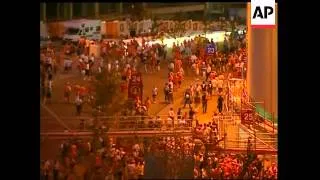 Fans leave stadium after Germany Holland draw