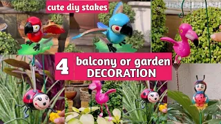 4 cutest Garden stakes | balcony or garden decorating ideas