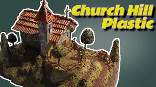 DIY Church Hill Plastic Model With Cardboard- Modellino Chiesa Realizzato Con Cartone - Riciclaggio