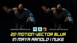 2D Motion Vector Blur in Maya Arnold | Nuke | Tutorial