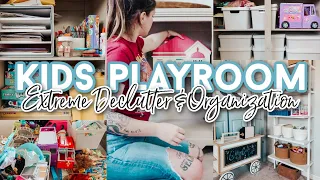 Kids Playroom Declutter & Organize with Me 2023 | Toy Storage & Organization Ideas | Speed Cleaning