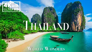 FLYING OVER THAILAND 4K - Amazing Beautiful Nature Scenery With Calming Music - 4K Video Ultra HD