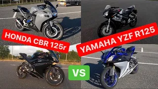 0-100 KM/H YAMAHA YZFR 125  VS HONDA CBR 125R