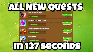 ALL *NEW* QUESTS in 2 Minutes || Update 37 (Bloons Tower Defense 6)