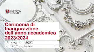 Inaugurazione dell'anno accademico 2023/2024 - video con traduzione in lingua italiana dei segni LIS