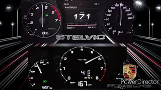 ALFA ROMEO STELVIO Q4 2.0 TURBO 280PS VS PORSCHE MACAN 265PS ACCELERATION 0-200KM/H