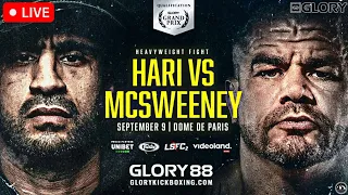 GLORY 88 Hari vs. McSweeney | LIVE STREAM | KICKBOXING FIGHT COMPANION | Paris, France
