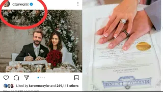 Özge yağız,surprised his fans by sharing his official marriage documents on social media!