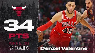 Denzel Valentine CLUTCH 34 points vs. Cavaliers | Chicago Bulls