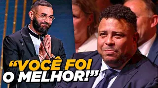 BENZEMA EMOCIONA à TODOS no DISCURSO da BOLA DE OURO FALANDO do RONALDO FENÔMENO!