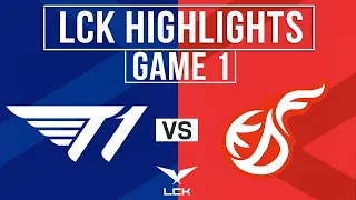 T1 vs KDF Highlights Game 1 | LCK 2024 Spring | T1 vs Kwangdong Freecs