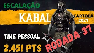 LIVE RD 37 | CARTOLA FC 2021 | ESCALAÇÃO: TIME PESSOAL 2. 451 PONTOS | NÍVEL DIAMANTE!