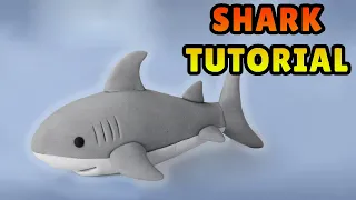 🔴 DIY how to make SHARK - Easy Polymer Clay, Fondant cake Tutorial