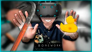 БРЕЙН ИЗУЧАЕТ ФИЗИКУ В ОЧКАХ РЕАЛЬНОСТИ ● Boneworks VR