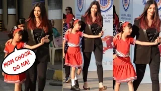 Aishwarya Rai Trolled For HOLDING HAND While Walking With Daughter Aaradhya Bachchan