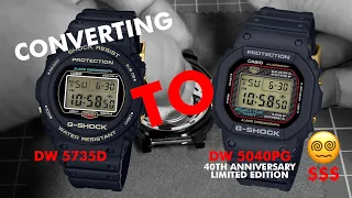 Converting a G-Shock DW 5735D to DW 5040PG 40th Anniversary Limited Edition