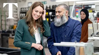 Princess of Wales tours textile factory with historic family connection
