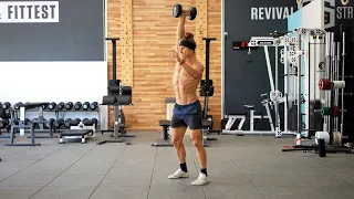 Dumbbell Single Arm Hang Clean and Jerk