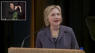 Public lecture by former US Secretary of State, Hillary Rodham Clinton at Trinity College Dublin