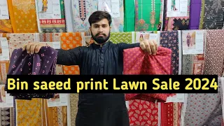 Bin saeed printed lawn 2024 | bin saeed lawn 2024 | Albarka fabrics store  |