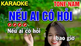 ✔ NẾU AI CÓ HỎI Karaoke Nhạc Sống Tone Nam ( CỰC KỲ HAY ) - Tình Trần Organ